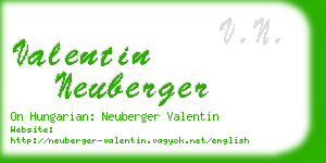 valentin neuberger business card